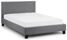 Light Grey Fabric Roata Bed Frame With Modern Design - 5ft Kingsize