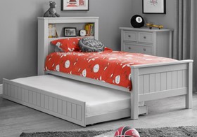 Mavelle Grey Bookcase Bed With Guest Bed Trundle - Single