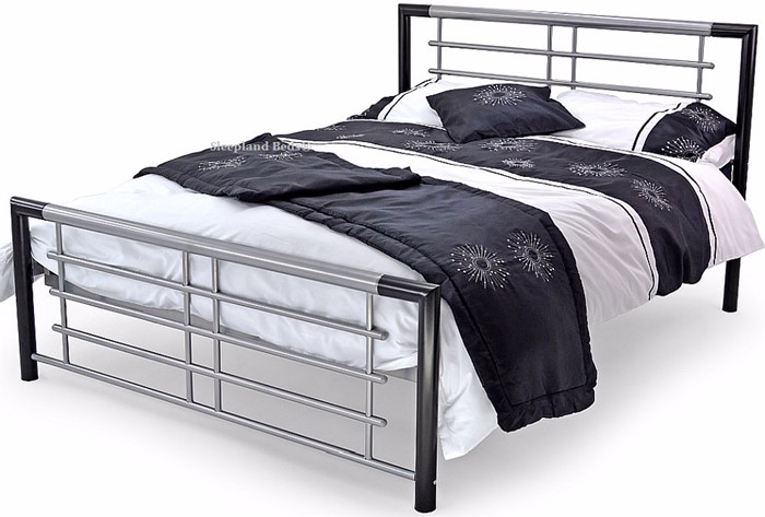 5ft Kingsize Metal Bed Frame, Silver Metal Bed Frame King Size