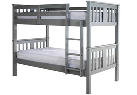 Navarro Bunk Bed In Grey - Pine Wood - 3ft Single