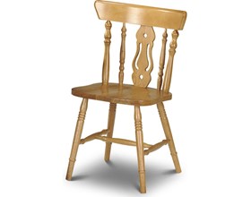 Pair Of Flantra Wooden Dining Chairs - Honey Pine