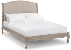 Phillipa French Style Bed Frame - Fabric And Wood - 4ft6 Double
