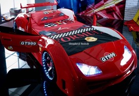 Red Childrens GTR750 Sports Car Bed | Doors Open Lights