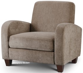 Rivio Mink Fabric Armchair Upholstered In Soft Touch Chenille
