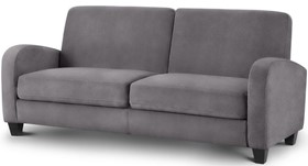 Rivio Three Seater Grey Fabric Sofa - Soft Chenille