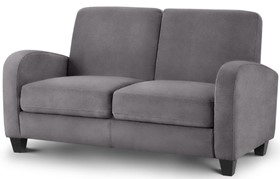 Rivio Two Seater Grey Chenille Fabric Sofa