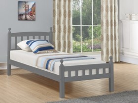 Rubine Grey Wooden Bed Frame - 3ft Single