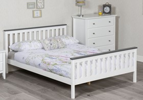 Shanghai White Wooden Bed Frame - 4ft Small Double