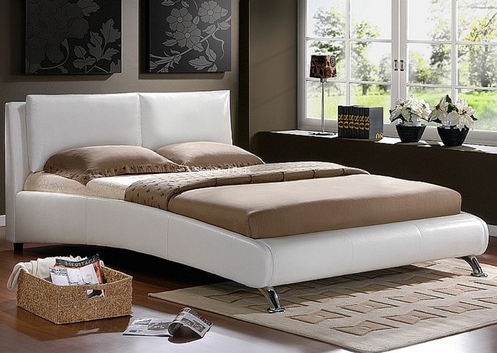 Signature Carnaby White Faux Leather, White Leather Bed Frame Double