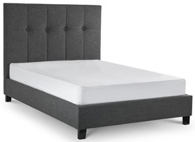 Slate Grey Fabric Sorrelta Bed Frame With High Headboard - 4ft6 Double