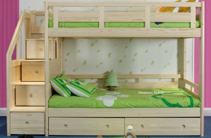 Luxury Solid Pine Bunk Bed Sleepland Beds, Single Bunk Bed Mattress Uk