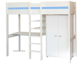 Stompa Uno 7 High Sleeper Bed - Wardrobe - Shelves - Desk