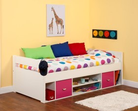Stompa Uno Pink Cabin Bed With Storage Underneath