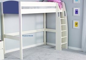 Stompa Uno S White And Blue Wooden Highsleeper Bed