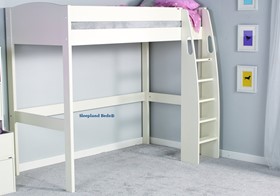 Stompa Uno S White Wooden Highsleeper Bed