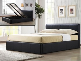 Storage Beds | Faux Leather Frank Ottoman Storage Bed - 4ft6 Double