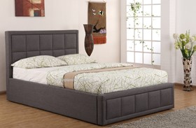 Sweet Dreams Sia Ottoman Bed In Grey Fabric - 4ft Small Double