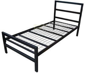 Textured Black Evron Contract Metal Bed Frame | 3ft Single