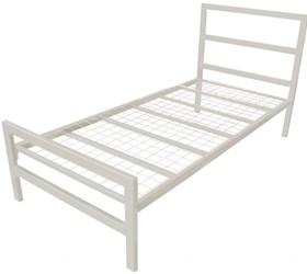 Textured Ivory Evron Contract Metal Bed Frame | 3ft Single
