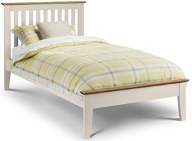 Two Tone Ivory And Oak Sorel Shaker Wooden Bed Frame - 3ft Single