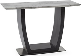 Vida Living Luciana Console Table - High Gloss And Grey Marble Top 