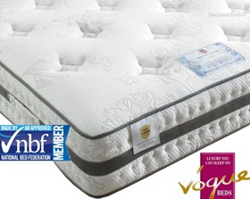 Vogue Aura Cloud Ortho Mattress - Gel Foam And Firm Springs - 4ft Small Double