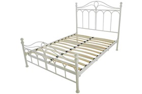 White Metal Bromborough Bed Frame - 4ft6 Double