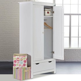 White Wardrobe With Drawer - Offer To Add With Childrens Beds