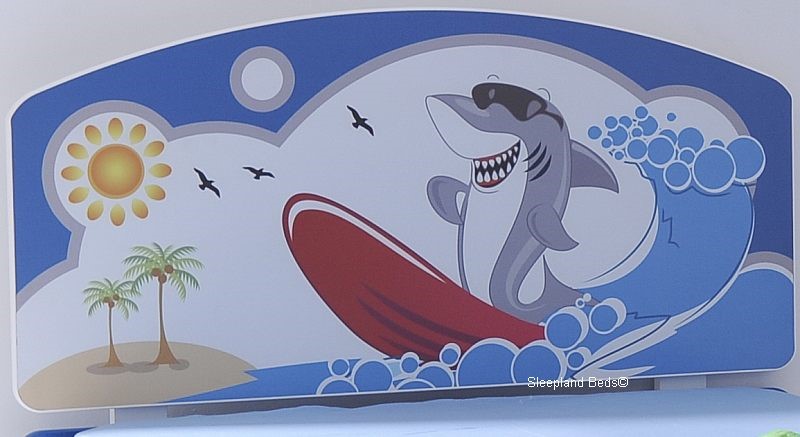 Shark Bed Graphic Headboard