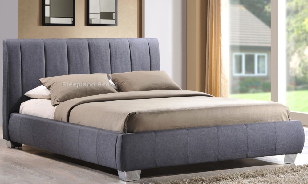 Braunston Grey Fabric Upholstered Bed, How To Clean Fabric Headboard Uk