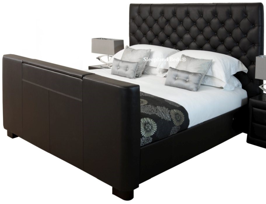 Los Angeles Tv Bed Brown Leather, Bed Frames Los Angeles
