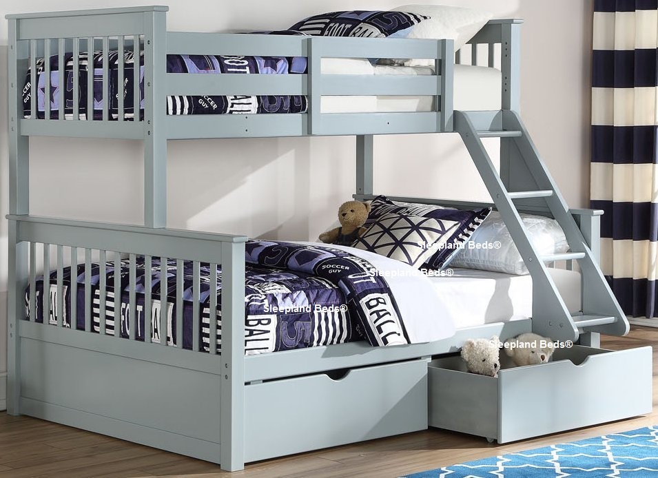Grey Adult Double Bunk Beds