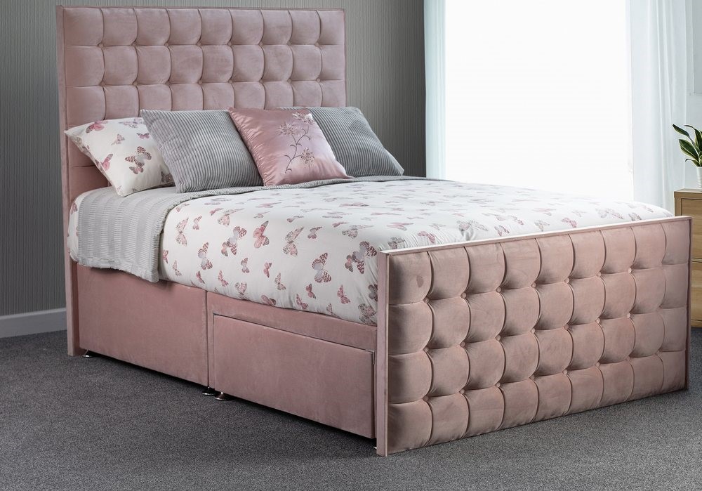 Sweet Dreams Pisces 4 Small Double Upholstered Low Headboard height 16 inches Dark Grey Fabric Ideal for a Bed Located Under a Window available in a variety of colours 