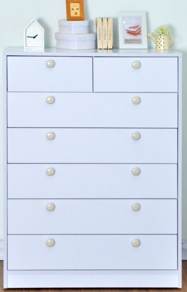 White Chest of drawers for children and teenagers