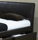 Kingsize Faux Leather Bed With Drawers