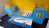 Blue Pirate Boat Bed