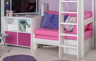 Stompa Uno S Pink Corner Sofa Futon Beds