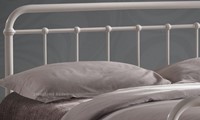 Small Double Ivory  Metal Bed Frame