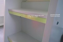White Cabin Beds WIth Glow In Dark Steps
