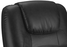Soft black faux leather recliners