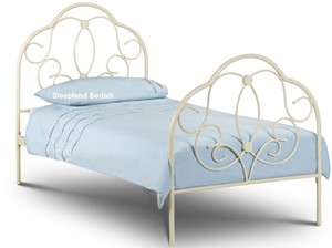 White Metal Single Bed Frame